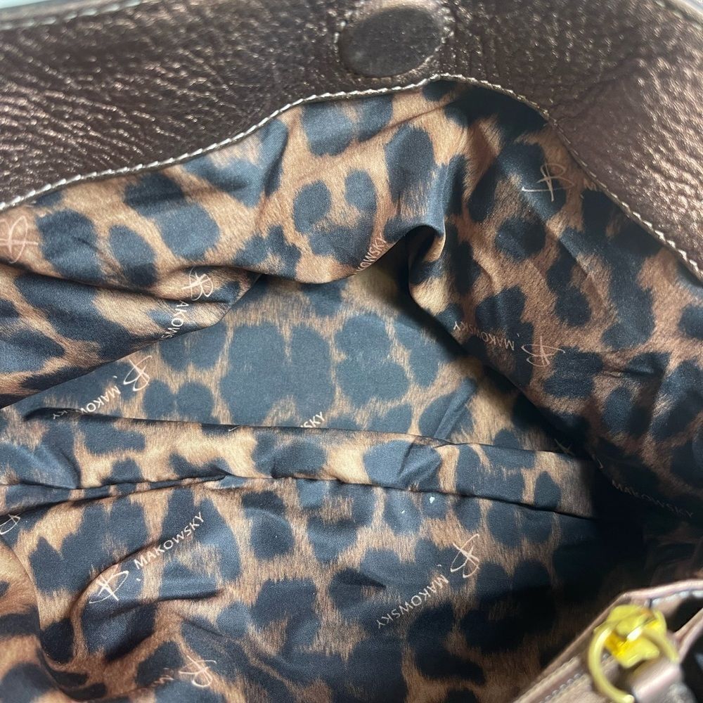 B. Makowsky Shimmering Bronze Shoulder Bag - Picture 8 of 13
